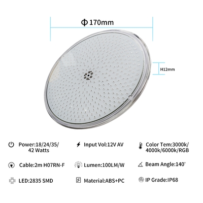 RF-003B-252 a associação magro do diodo emissor de luz PAR56 RGB ilumina IP68 para astral